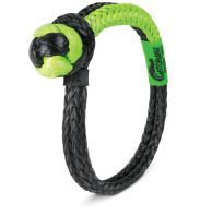 Bubba Rope NexGen Pro Gator-Jaw Series 176746NGGB Shackle, 3/8 in Dia, 6-1/2 in W, HMPE Synthetic Fiber, Black/Green