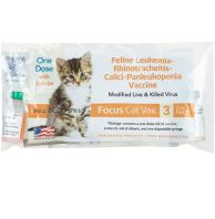 Durvet Focus Cat Vax 3 PLUS FeLV, 3-Way Protection Plus Leukemia, Single Dose