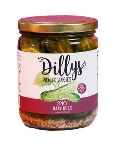 Dillys Pickled Veggies Spicy Baby Dills, 16 oz